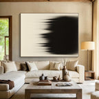 Fading Black Form Abstract Painting with Subtle Transience WINK182