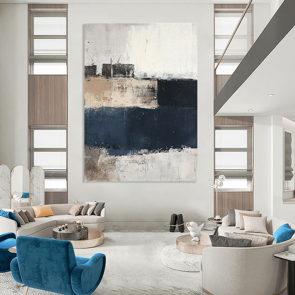 Neutral Tone Abstract - Minimalist Textured Abstract Painting GAB0653