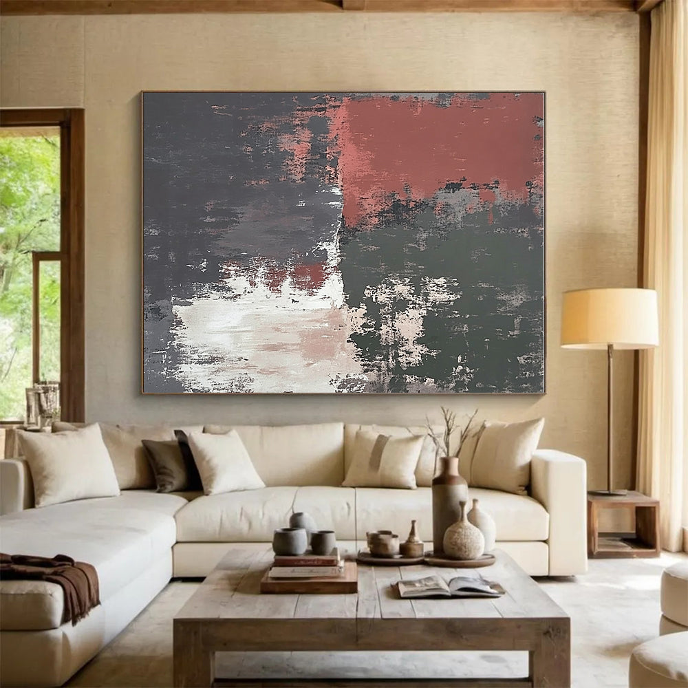 Rustic - Toned Abstract Painting with Earthy Charm WINK326