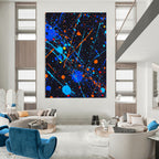 Colorful Splatter Abstract Painting for Vibrant Spaces GAB1450