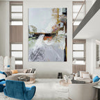 Textured Abstract Composition Abstract Painting for Contemporary Home Libraries HENG047