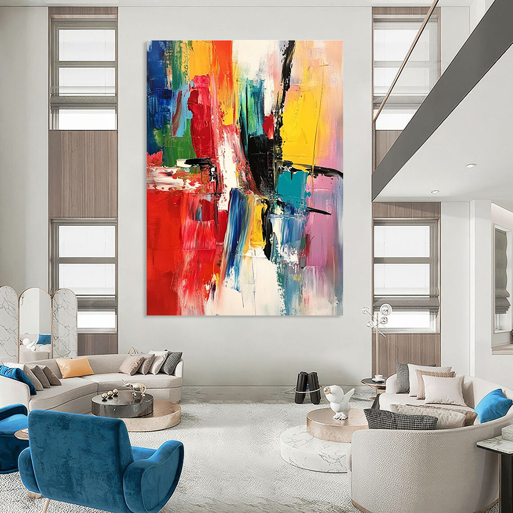 Color Explosion Abstract Painting for Creative Workspaces GAB1139
