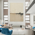 Minimalist Abstract with Small Figure Painting for Contemporary Art Galleries GAB1165