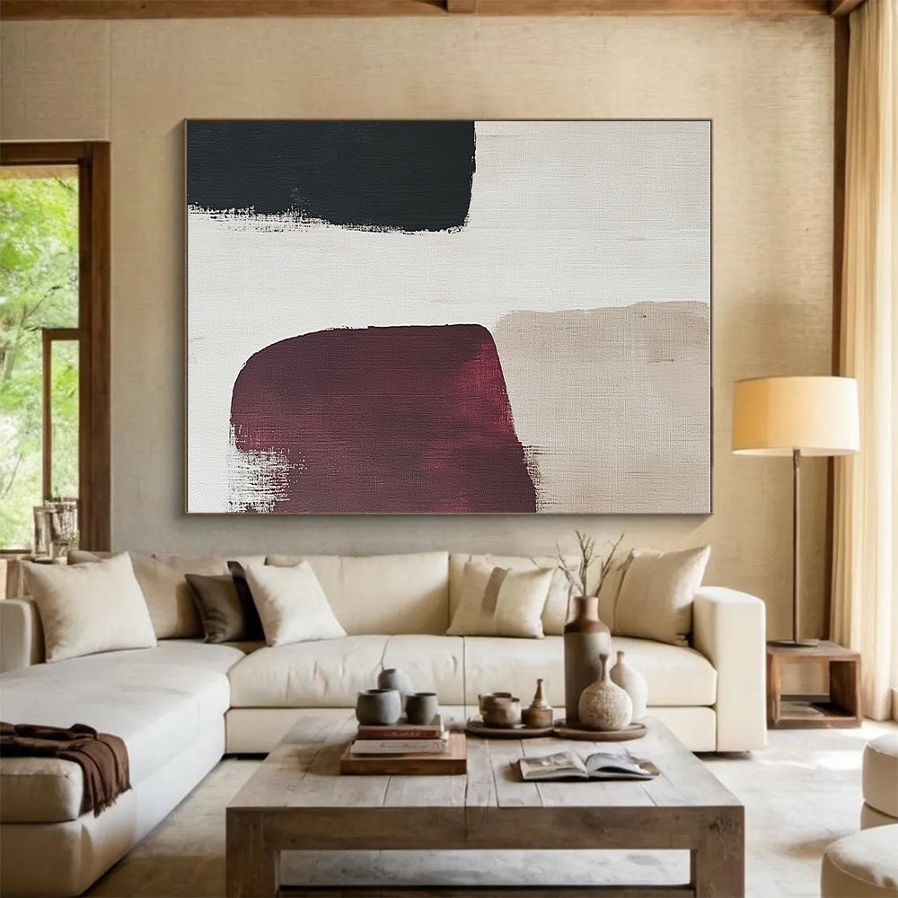 Deep Tones on Light Abstract Painting with Quiet Intensity WINK175