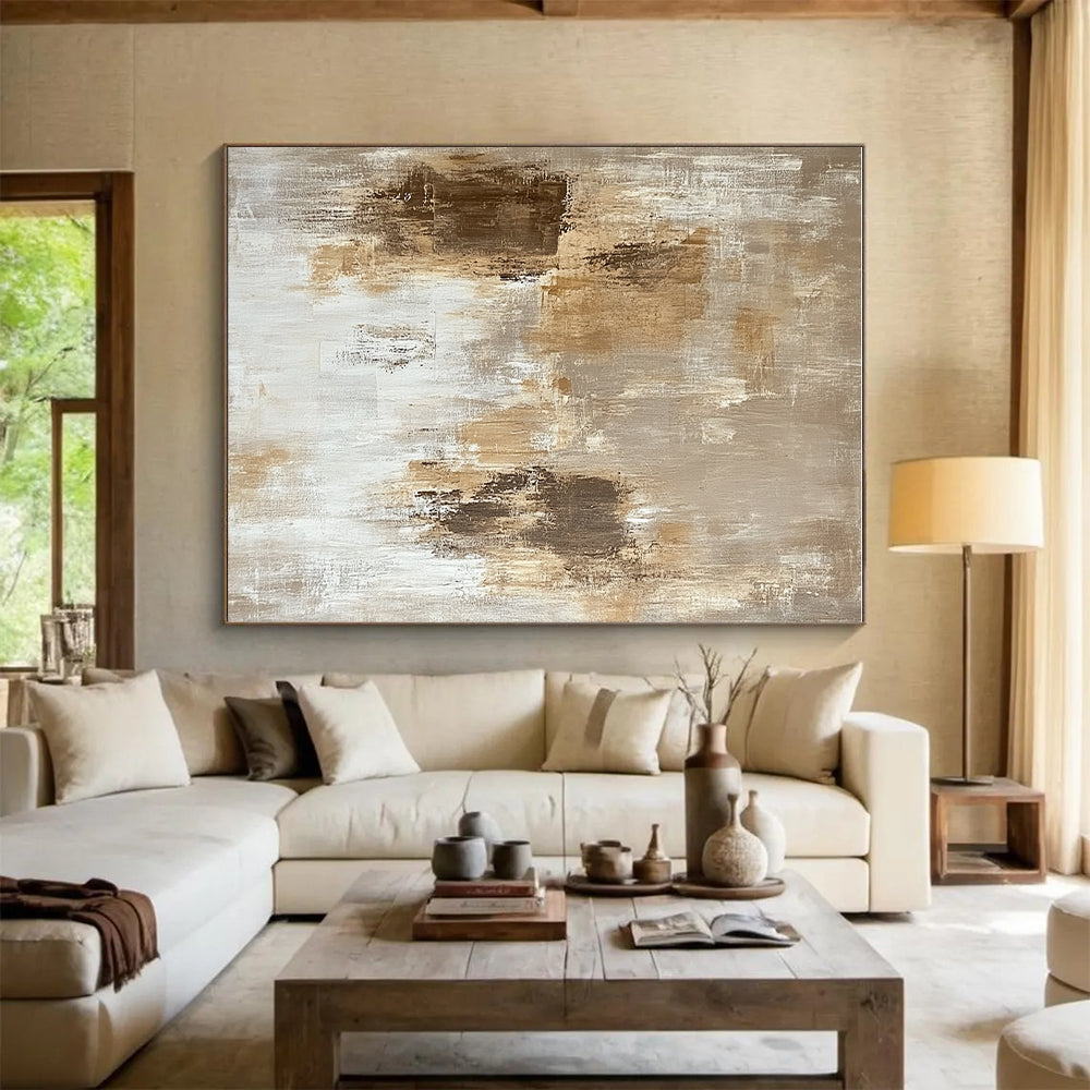 Neutral Tones Abstract Painting with Timeless Elegance WINK769