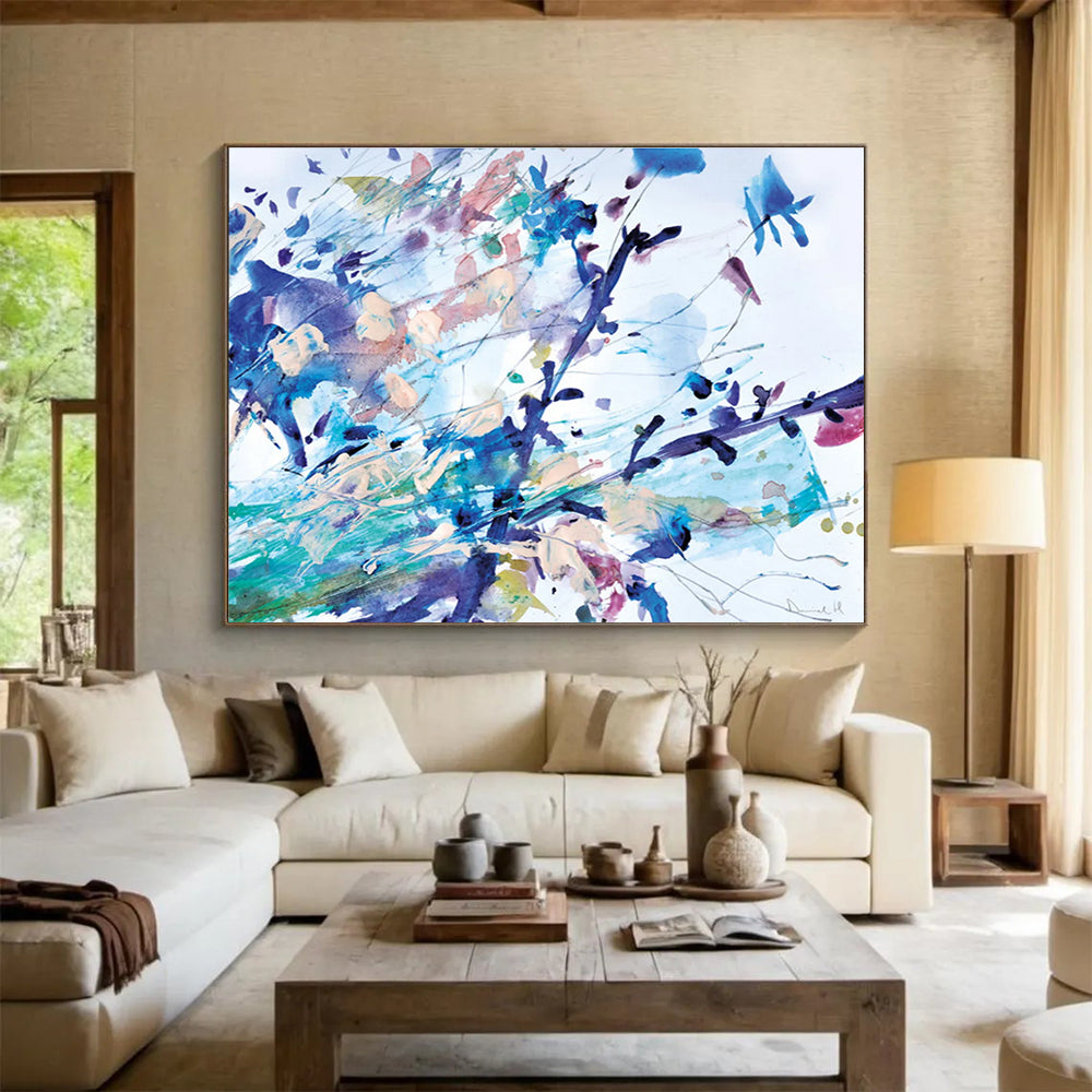 Colorful Splash Abstract Painting for Artistic Cafes YHT147