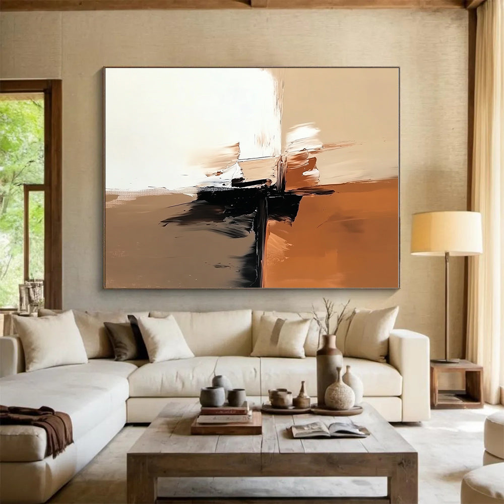 Warm Tones Abstract Painting with Cozy Dynamism WINK341