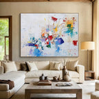 Colorful Patchwork Abstract Painting with Playful Whimsy WINK752