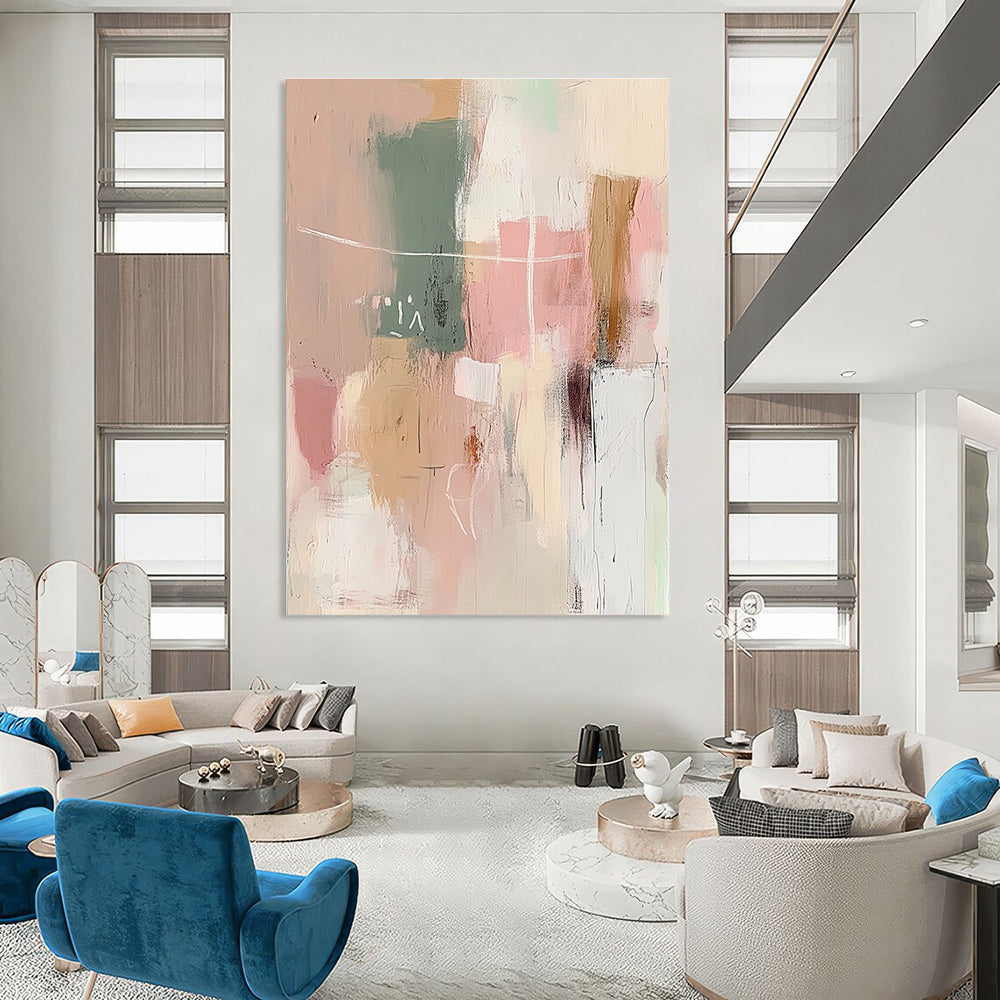 Muted Tones Abstract Painting for Minimalist Living Rooms GAB1231