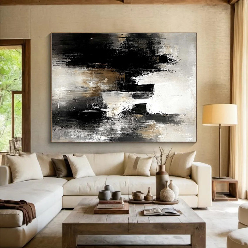 Urban - like Abstract Scene Painting with Shadowy Mystery WINK358