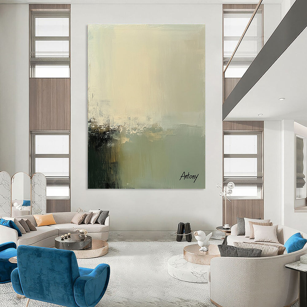 Minimalist Abstract Landscape Painting for Scandinavian - Inspired Living Rooms GAB1227