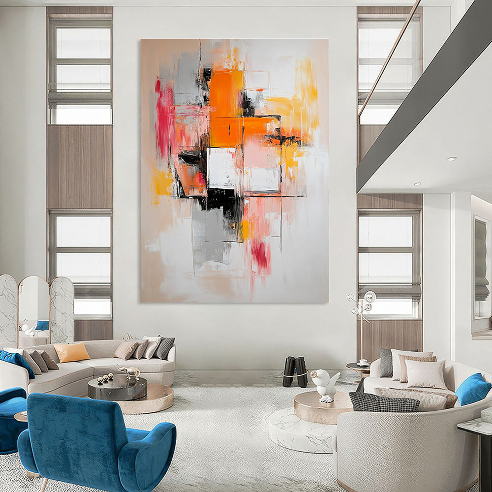 Colorful Geometric Abstract Painting for Modern Creative Workspaces GAB0913