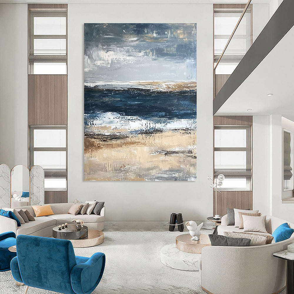 Coastal Abstract Painting for Relaxing Beach Houses GAB0804