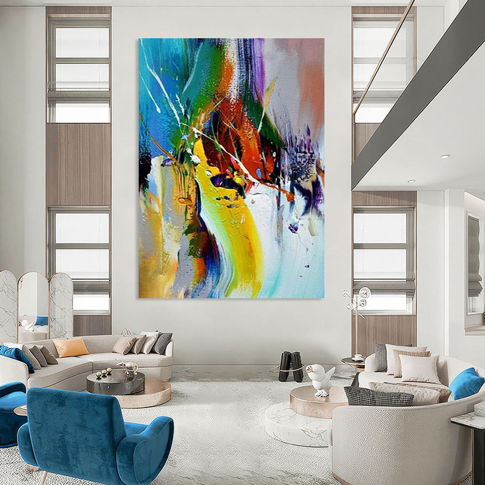 Dynamic Color Streak Abstract Painting for Art - Centric Hallways HENG414