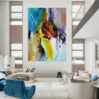 Dynamic Color Streak Abstract Painting for Art - Centric Hallways HENG414