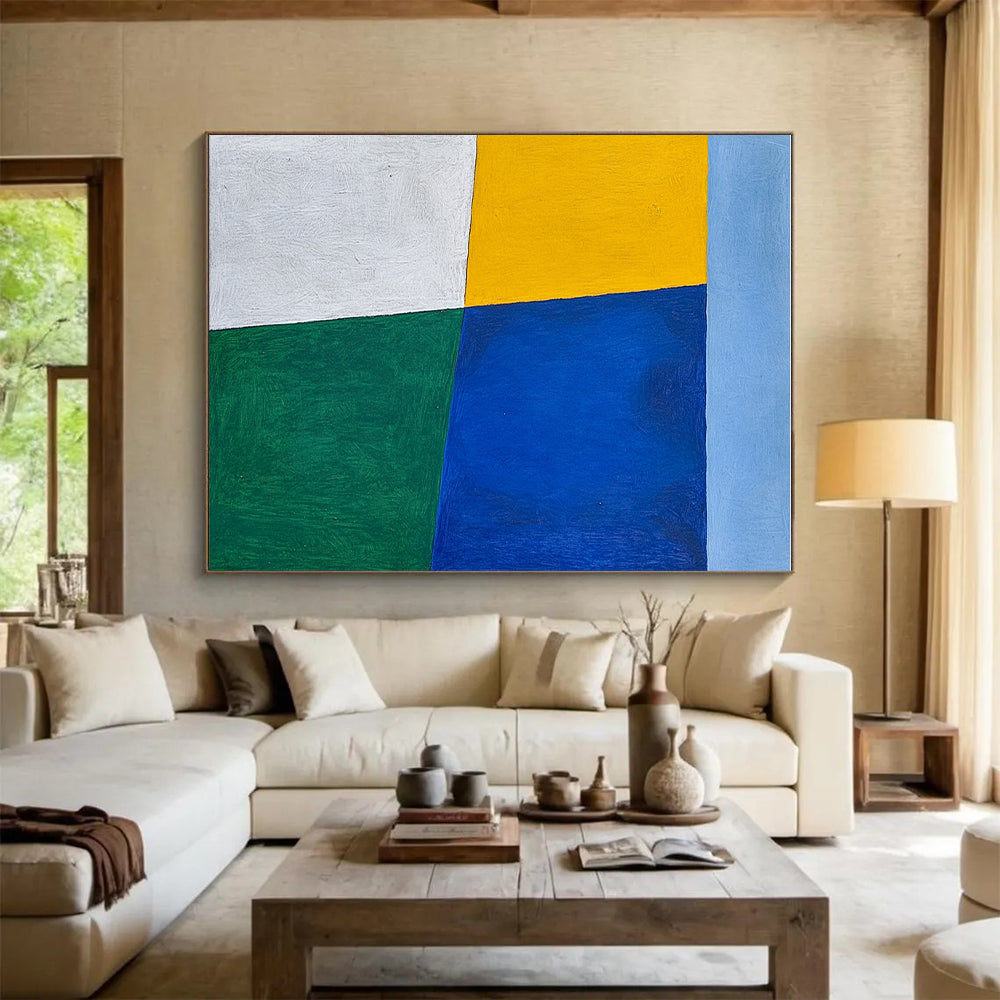 Color - Blocked Simplicity Abstract Painting with Vibrant Clarity WINK219