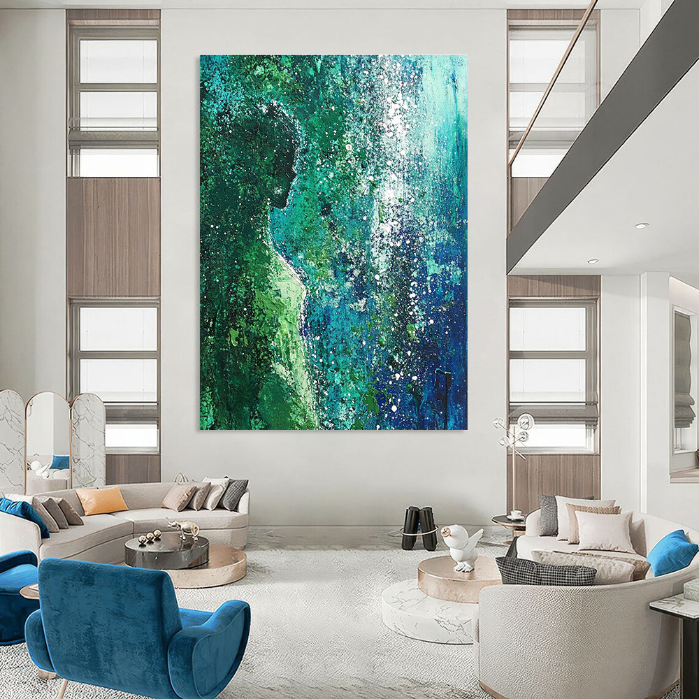 Hidden Figure in Green - Enigmatic Nature Abstract Art GAB0506