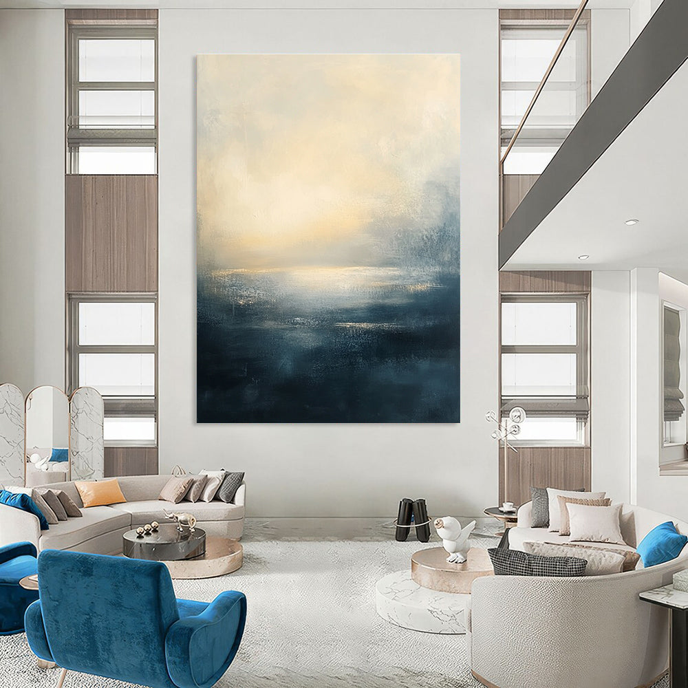 Calm Sea Horizon - Minimalist Seascape Abstract Painting GAB0582