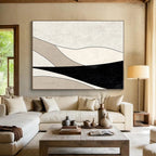 Minimalist Curved Lines Abstract Painting with Gentle Flow WINK058