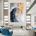 Wave Abstract Painting for Coastal - Themed Restaurants GAB1037