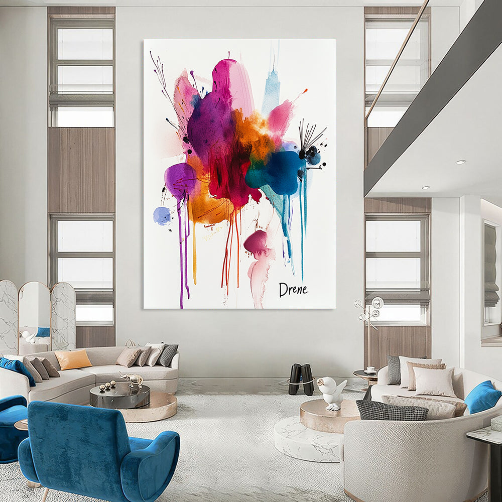 Colorful Drip Abstract Painting for Creative Studios GAB0984
