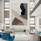 Close - Up Color - Block Abstract Painting for Modern Art Studios HENG523