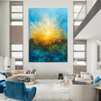 Radiant Sunrise - Impasto Landscape Abstract Painting GAB0631