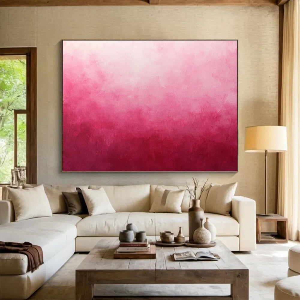 Pink Gradient Abstract Painting with Soothing Ambiance ABS429