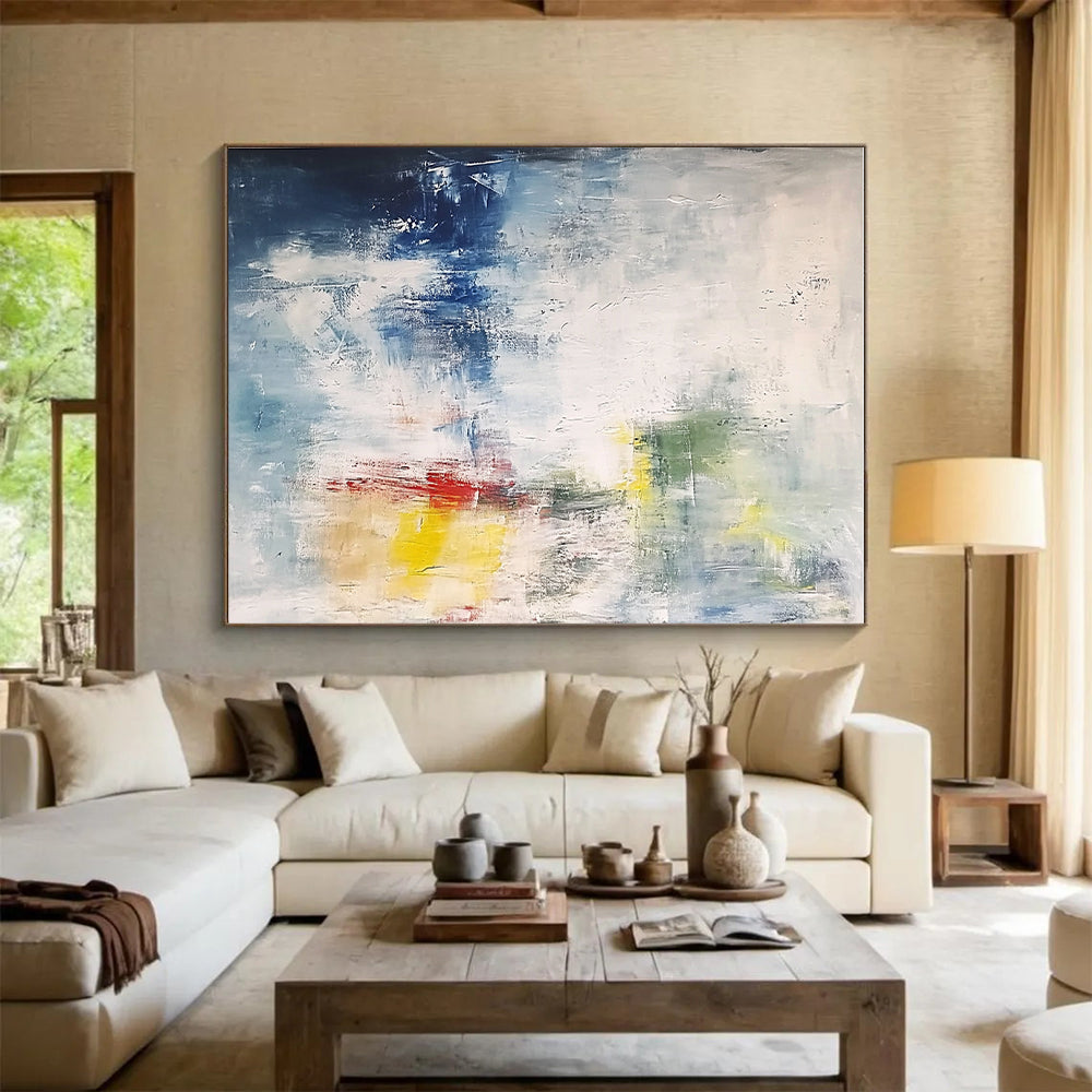 Light - Toned Abstract Painting with Subtle Color Accents WINK810