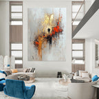 Romantic Silhouette Couple Abstract Painting for Intimate Spaces GAB0682
