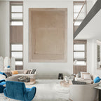 Beige Textured Layered Abstract Painting for Minimalist Living Spaces HENG360