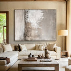 Light Gray Abstract Painting with Muted Complexity WINK121