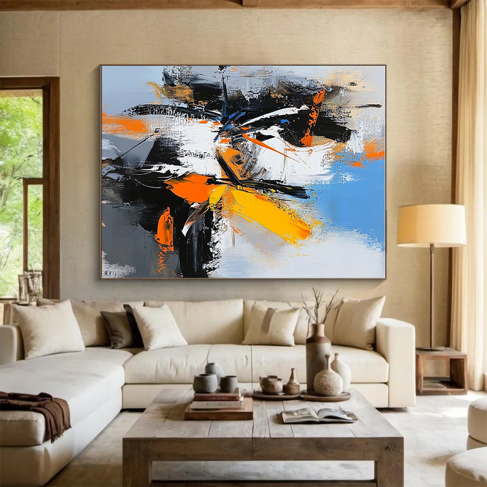 Colorful Abstract Shapes Painting with Dynamic Vitality WINK408