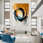 Dynamic Swirls Abstract Painting for Energetic Studios GAB1086