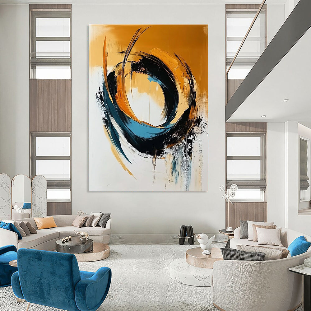 Dynamic Swirls Abstract Painting for Energetic Studios GAB1086