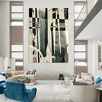 Checkered Abstract Composition Painting for Urban - Style Lofts HENG218