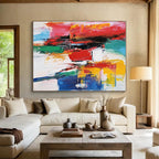 Color Block Abstract Painting with Bold Vibrancy WINK786