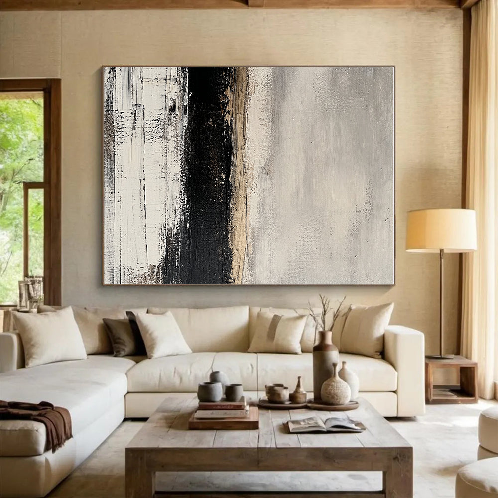 Monochromatic Abstract Landscape Painting with Quiet Mystery WINK344