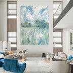 Impressionistic Field Abstract Painting for Country - Style Cafes GAB0815