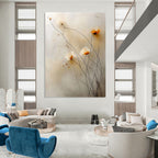 Delicate Flower Stems - Minimalist Botanical Abstract Art GAB0497