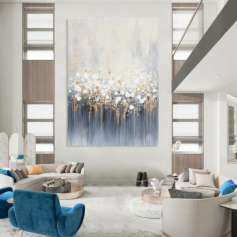Gold Accent Abstract Painting for Luxury Dining Rooms GAB0777