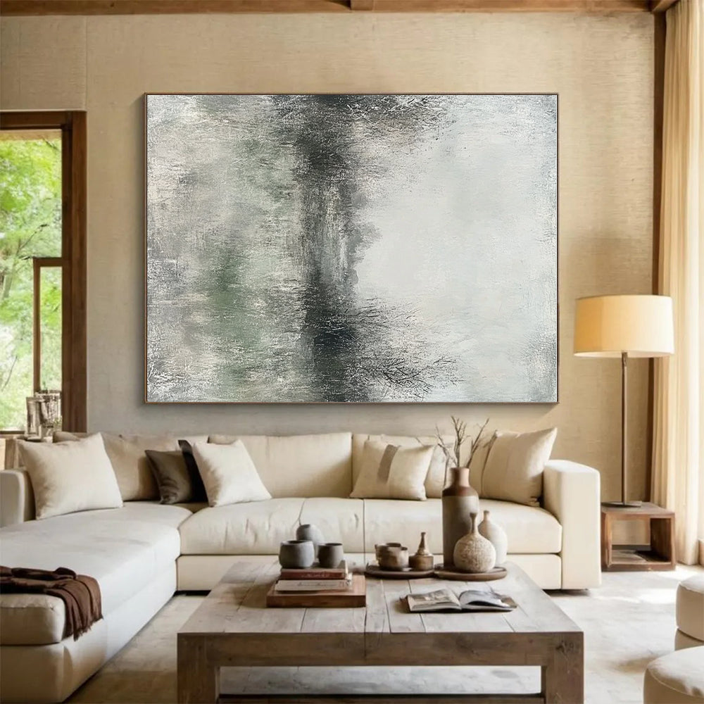 Misty Landscape Abstraction Painting with Ethereal Atmosphere WINK162