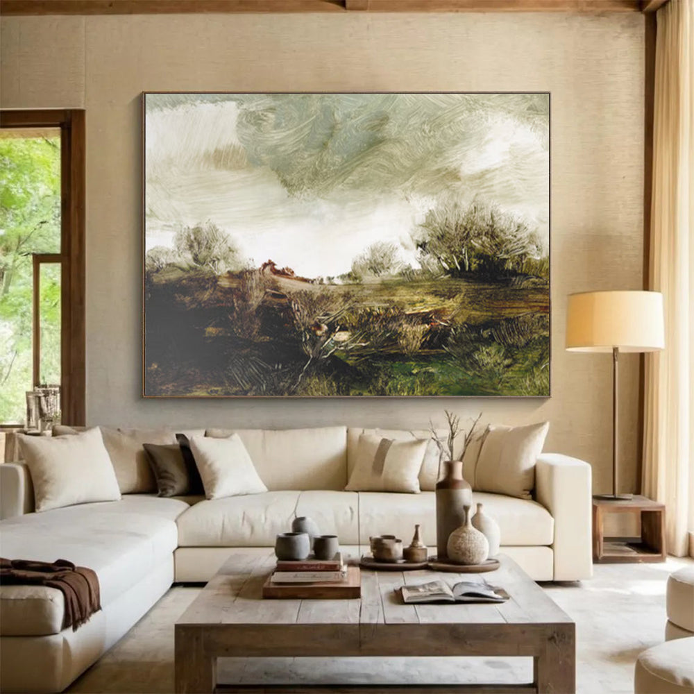 Textured Landscape Abstract Painting for Art Galleries YHT122