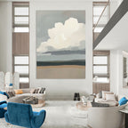 Minimalist Cloud Landscape Calm Abstract Painting for Modern Interiors GAB1435