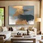 Gray Gold Abstract Painting with Subtle Luxury WINK780