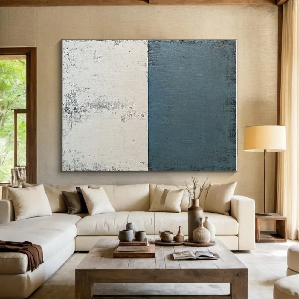 Textured Two - Tone Abstract Painting with Tactile Sophistication WINK177
