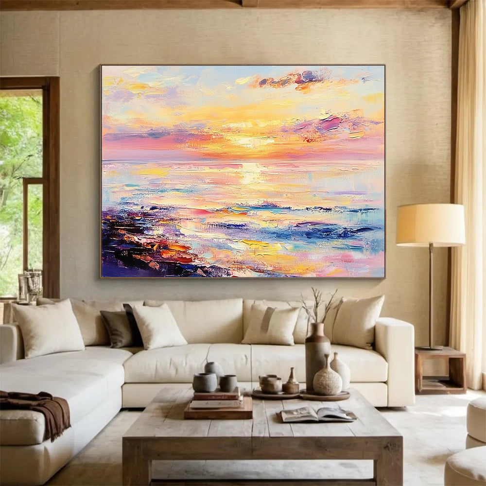 Pastel Sunset Seascape - Dreamy Hues of Dusk ABS008