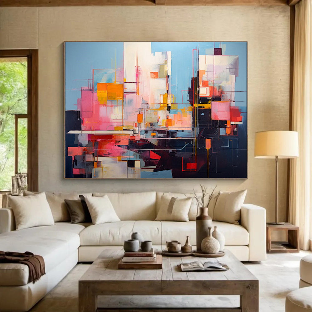 Colorful Urban Abstract Painting for Creative Hubs YHT019