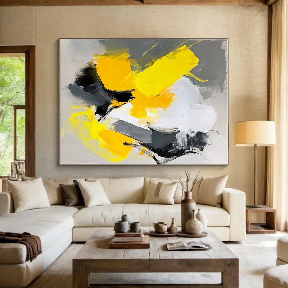 Bright - Contrast Abstract Painting with Cheerful Dynamism WINK809