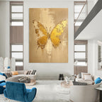 Golden Butterfly Abstract Painting for Elegant Spaces GAB0720